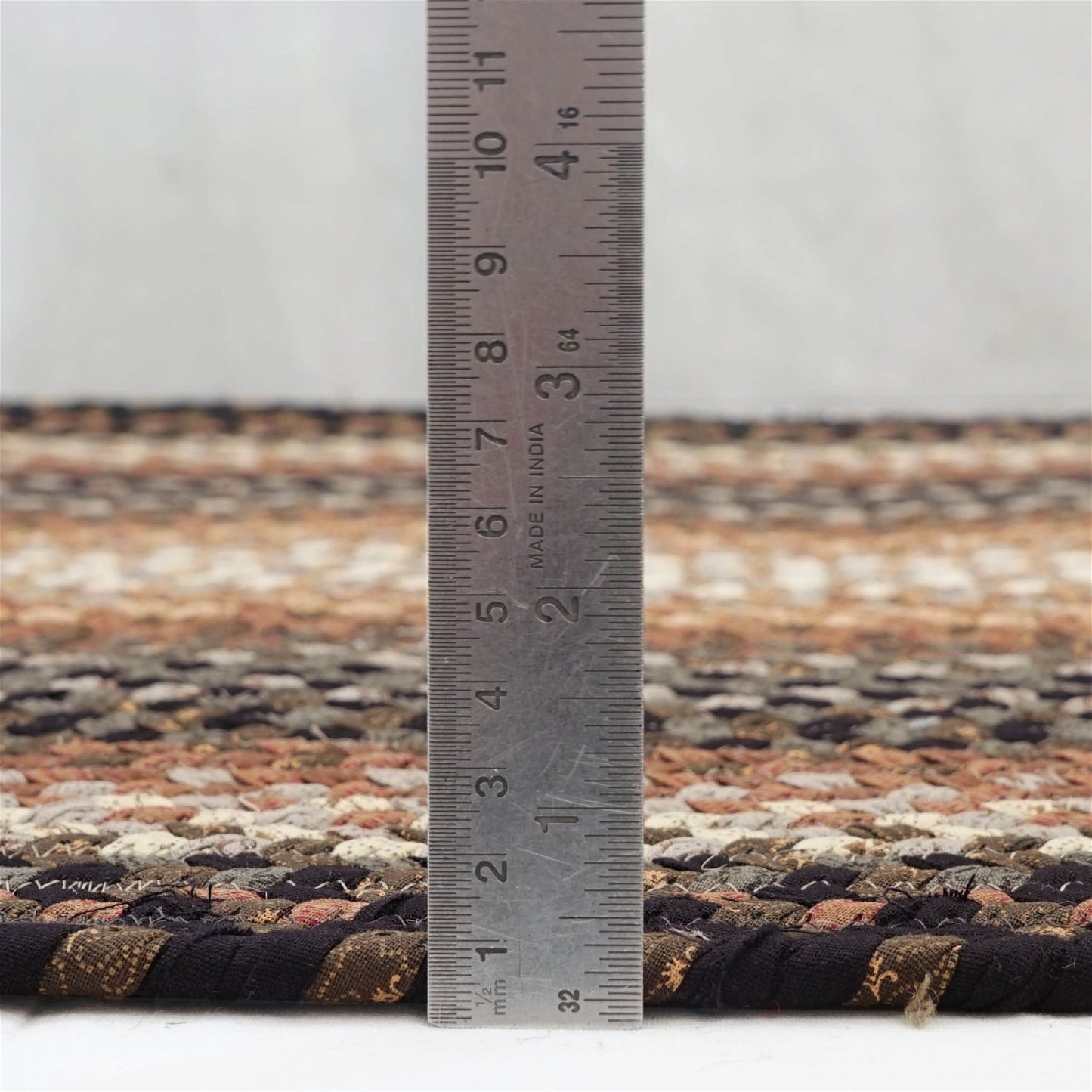 Cocoa Bean Brown and Black Cotton Braided Rectangular Rugs - Braided-Rugs.com