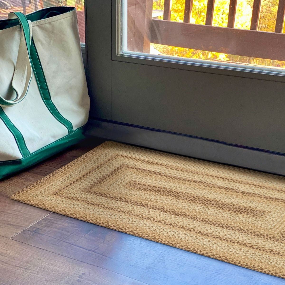 Cookie Dough Jute Braided Rectangular Rug