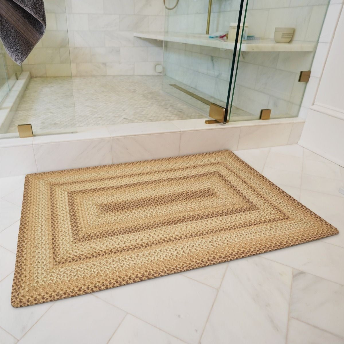 Cookie Dough Jute Braided Rectangular Rug