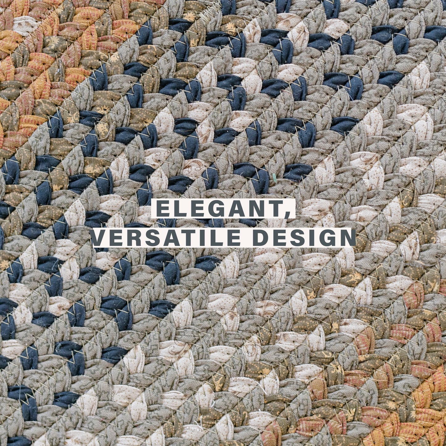 Cocoa Bean Brown and Black Cotton Braided Oval Rugs