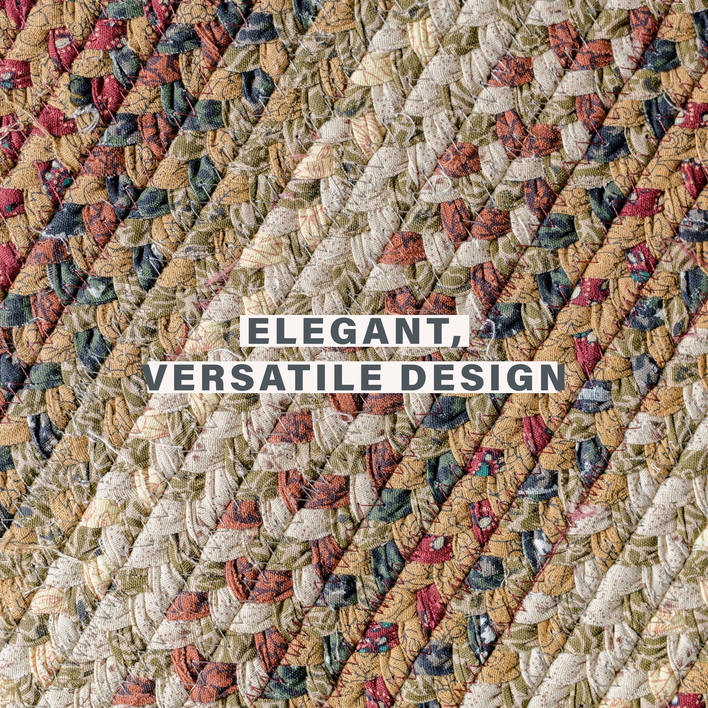 Pumpkin Pie Multi Color Cotton Braided Rectangular Rugs