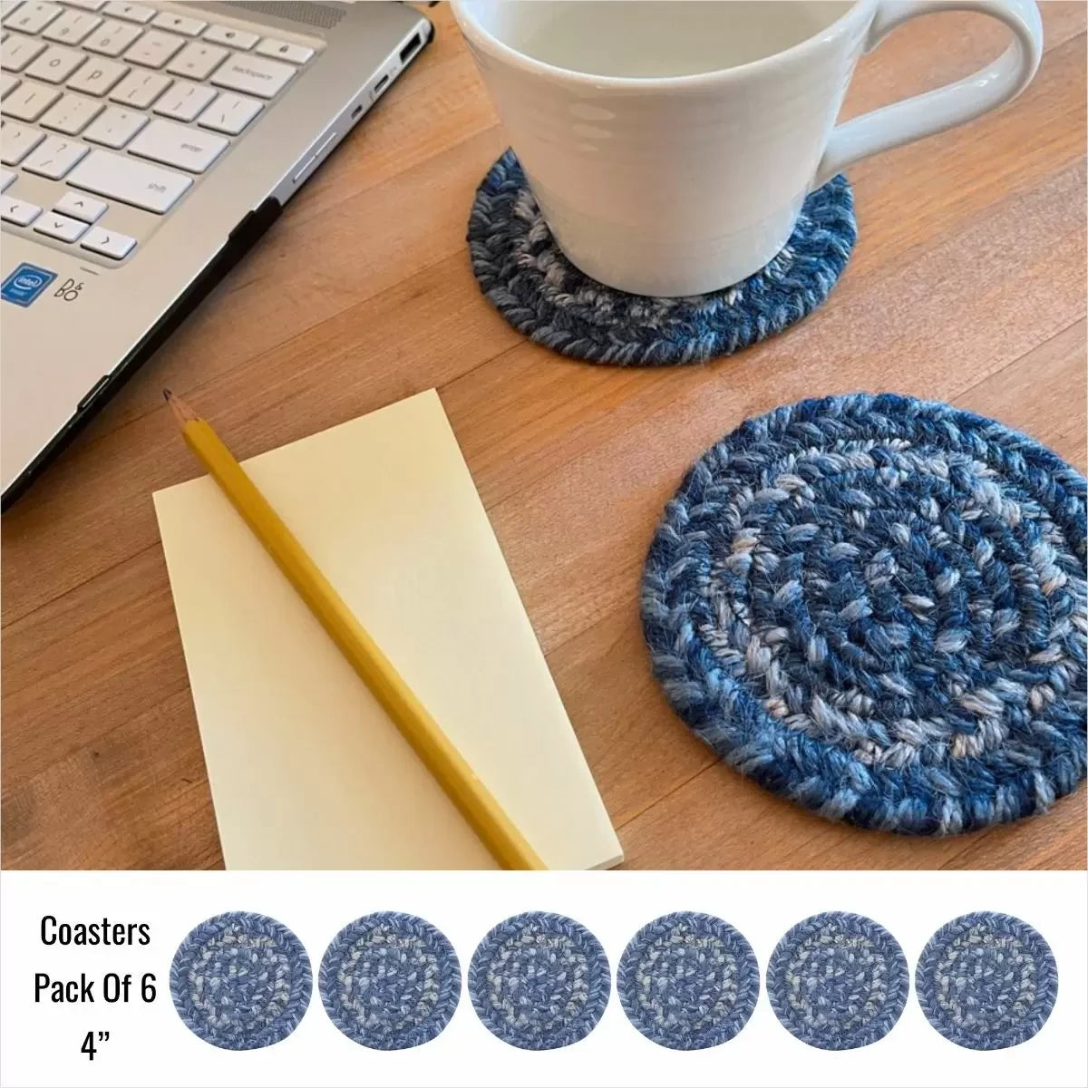 Denim Blue Jute Braided Accessories