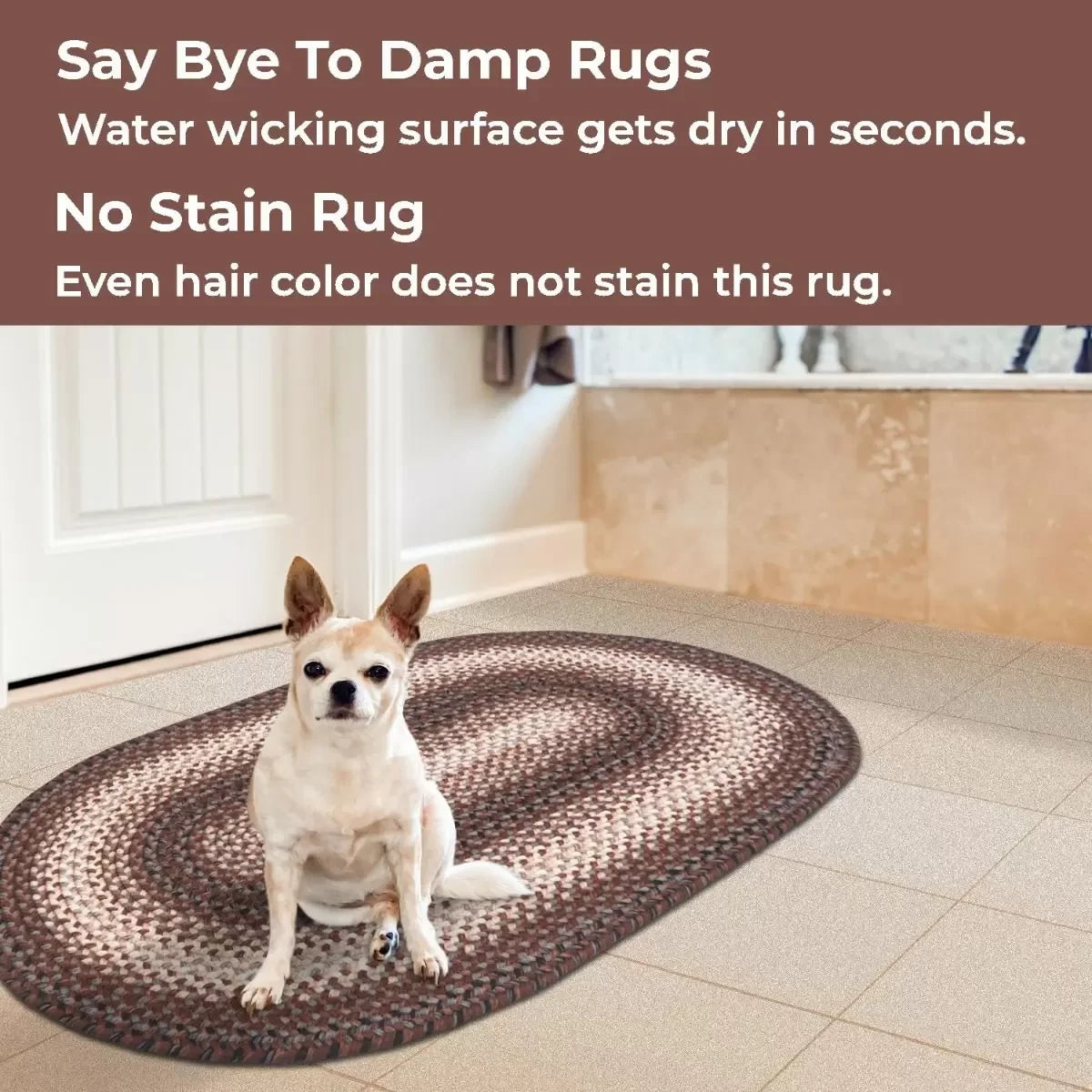 Driftwood Brown Ultra Durable Braided Oval Rugs