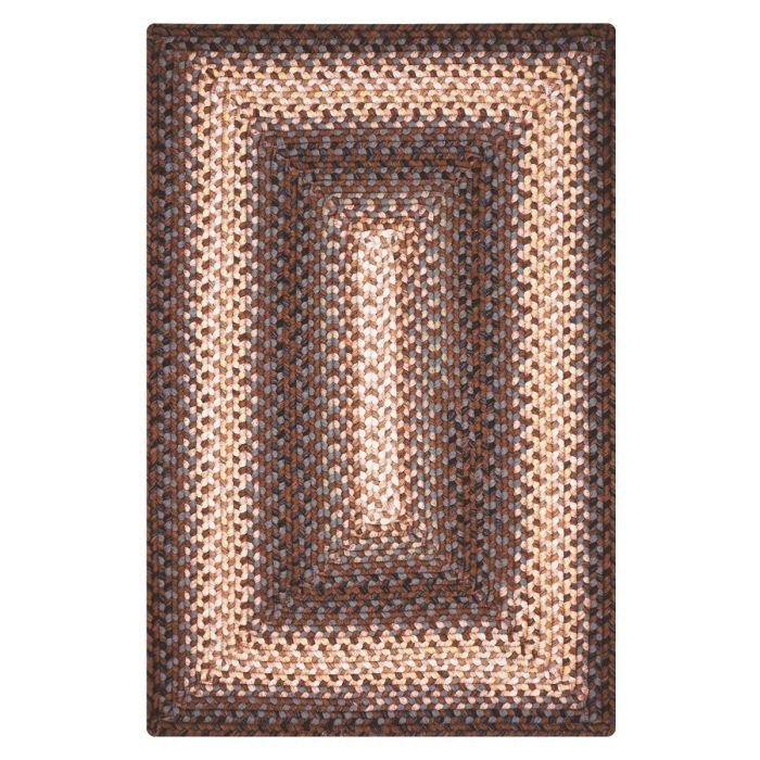 Driftwood Brown Ultra Durable Braided Rectangular Rugs - Braided-Rugs.com