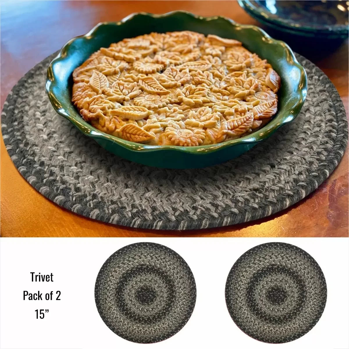 Flint Hill Grey Jute Braided Accessories