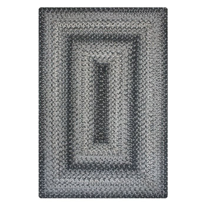 Flint Hill Grey Rectangular Jute Braided Rugs - Braided-Rugs.com
