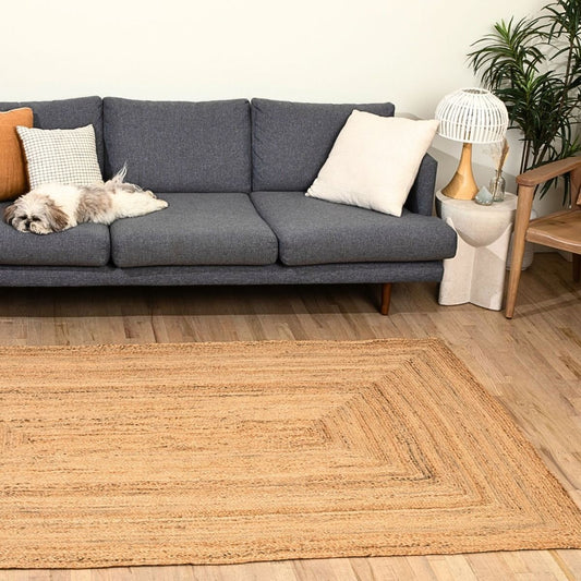 Natural Jute Braided Rugs, Rectangular Stitch