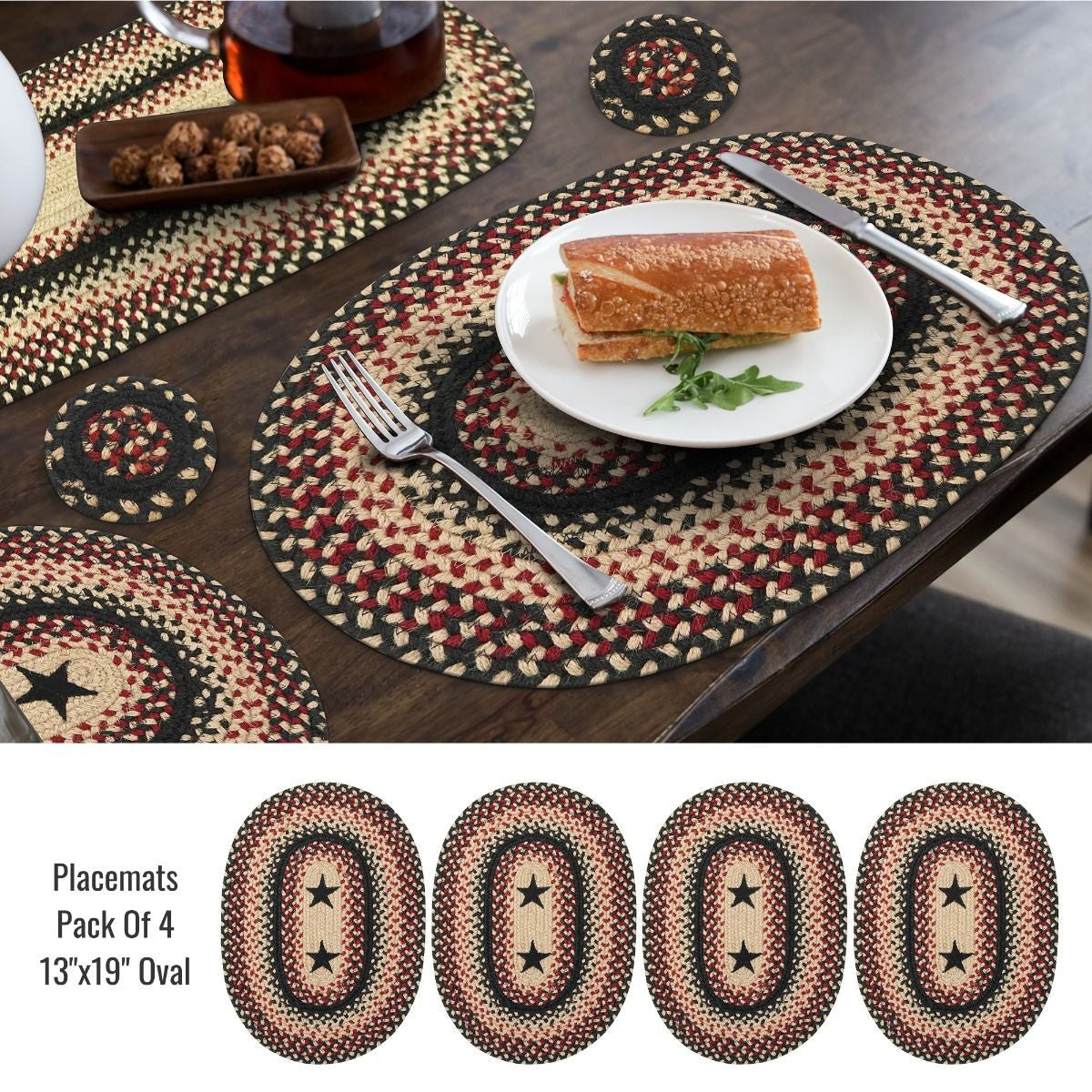 Gloucester Black - Brown Jute Braided Accessories