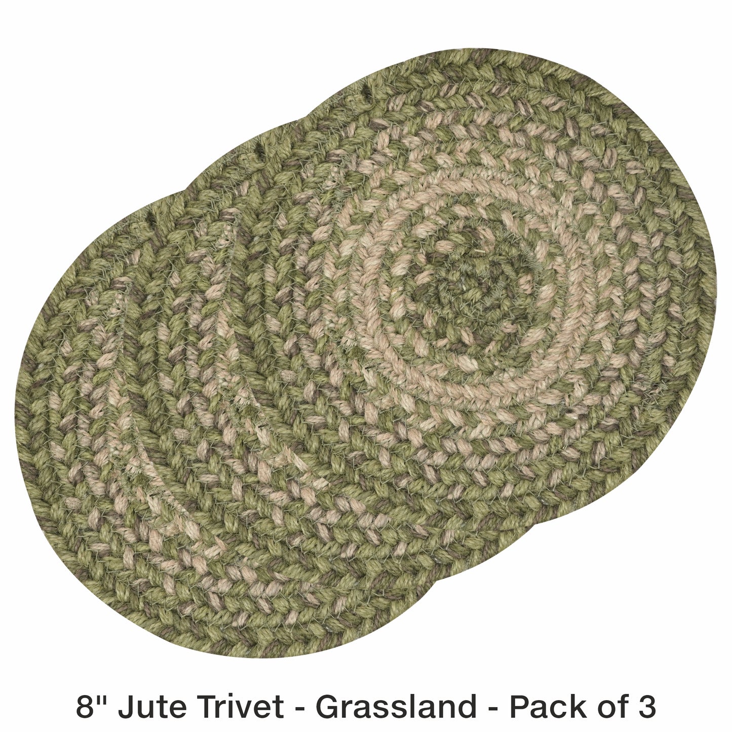 Grassland Green Jute Braided Accessories