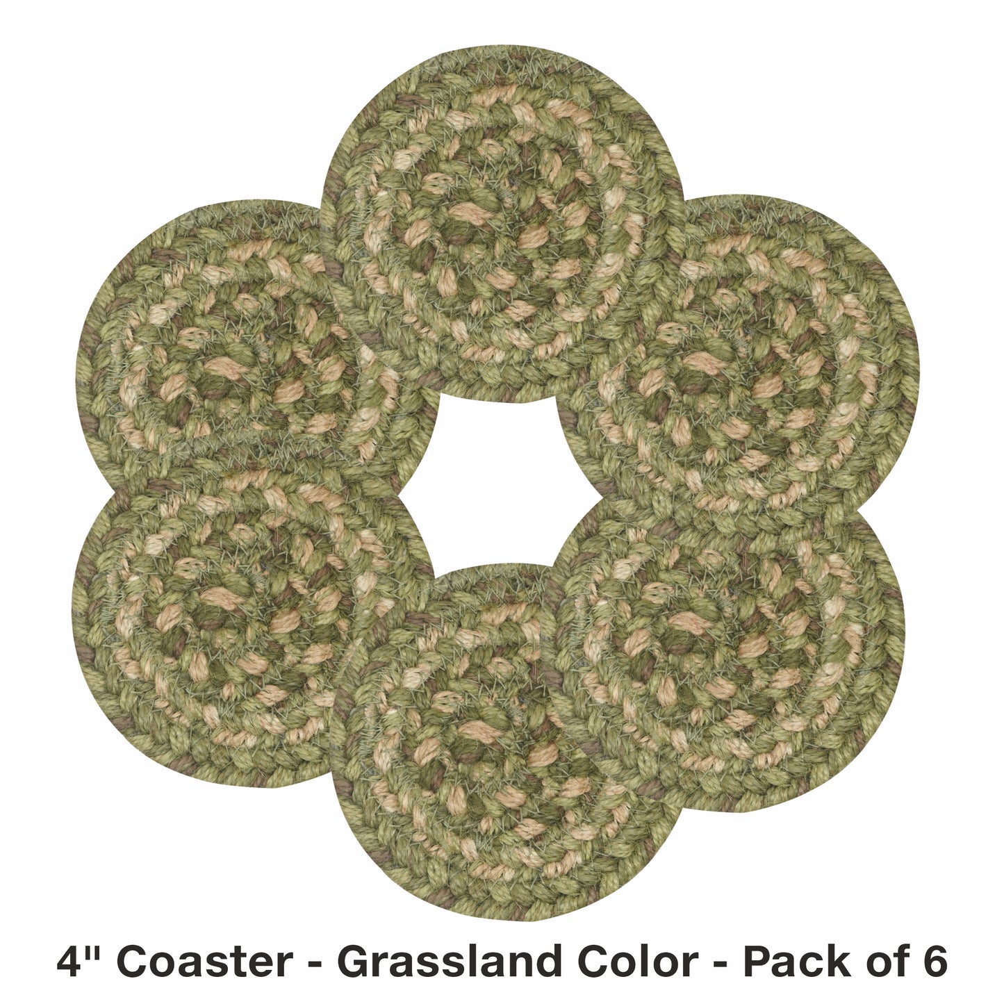 Grassland Green Jute Braided Accessories