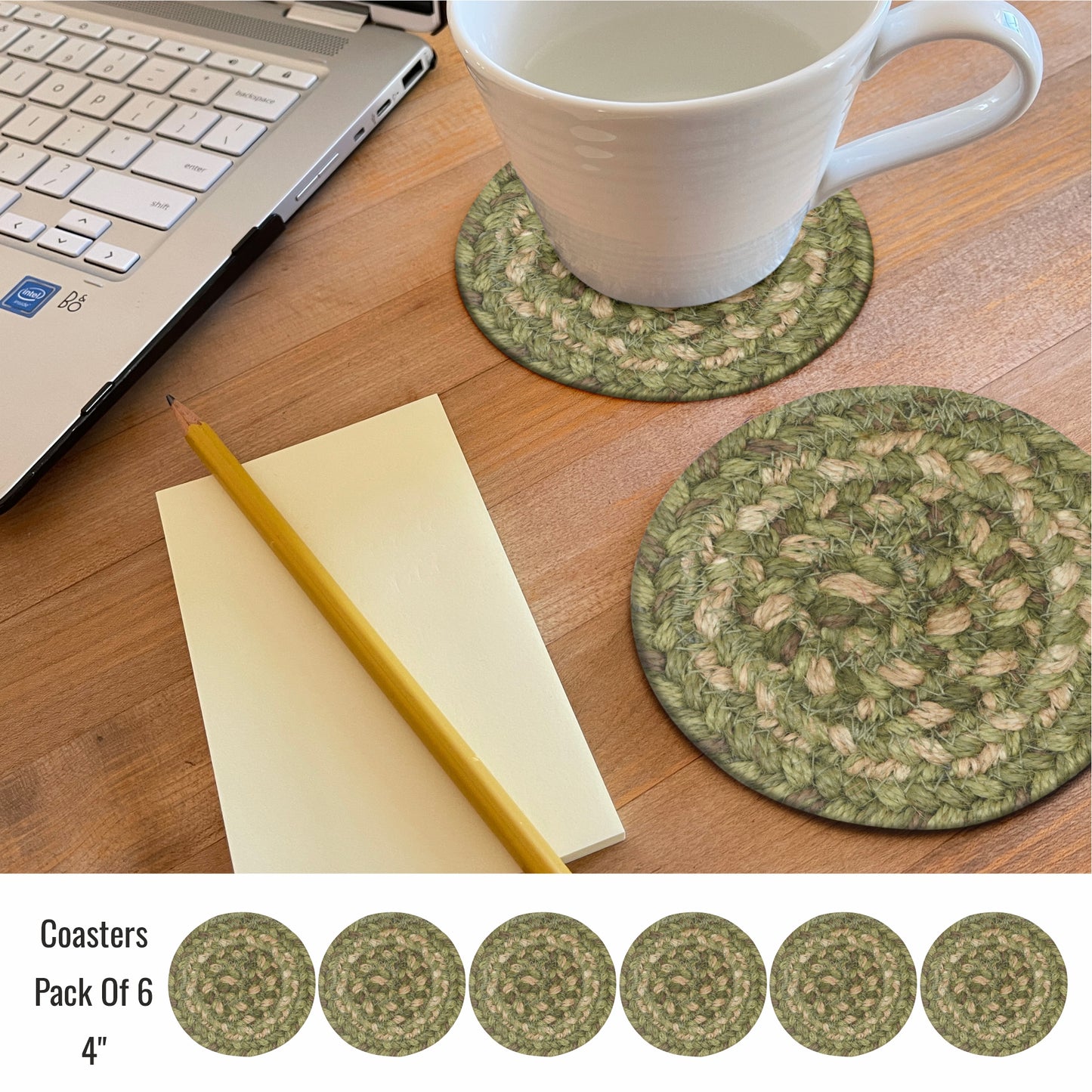 Grassland Green Jute Braided Accessories