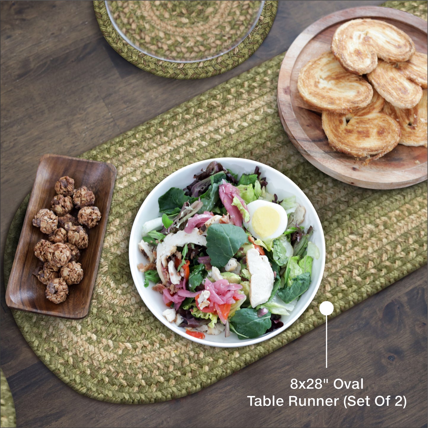 Grassland Green Jute Braided Accessories
