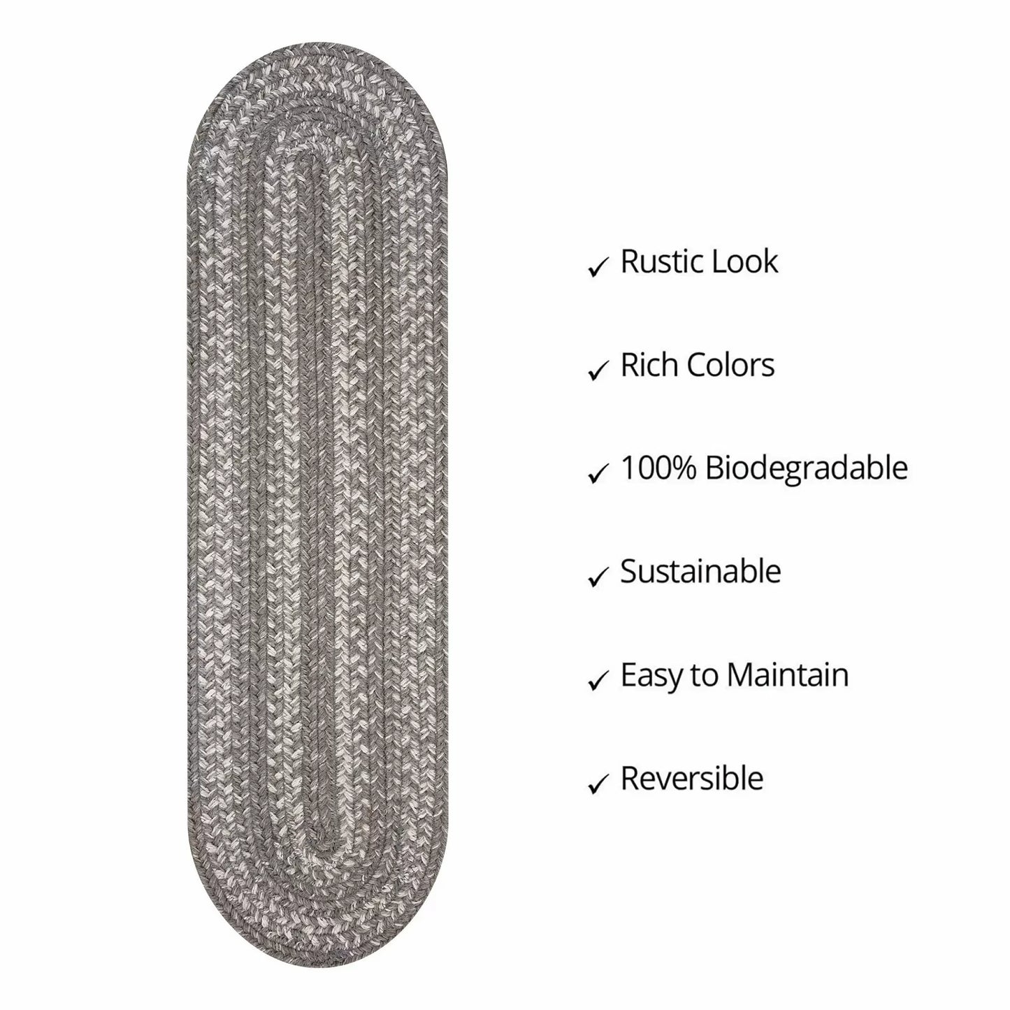 Grey Cloud Jute Stair Tread