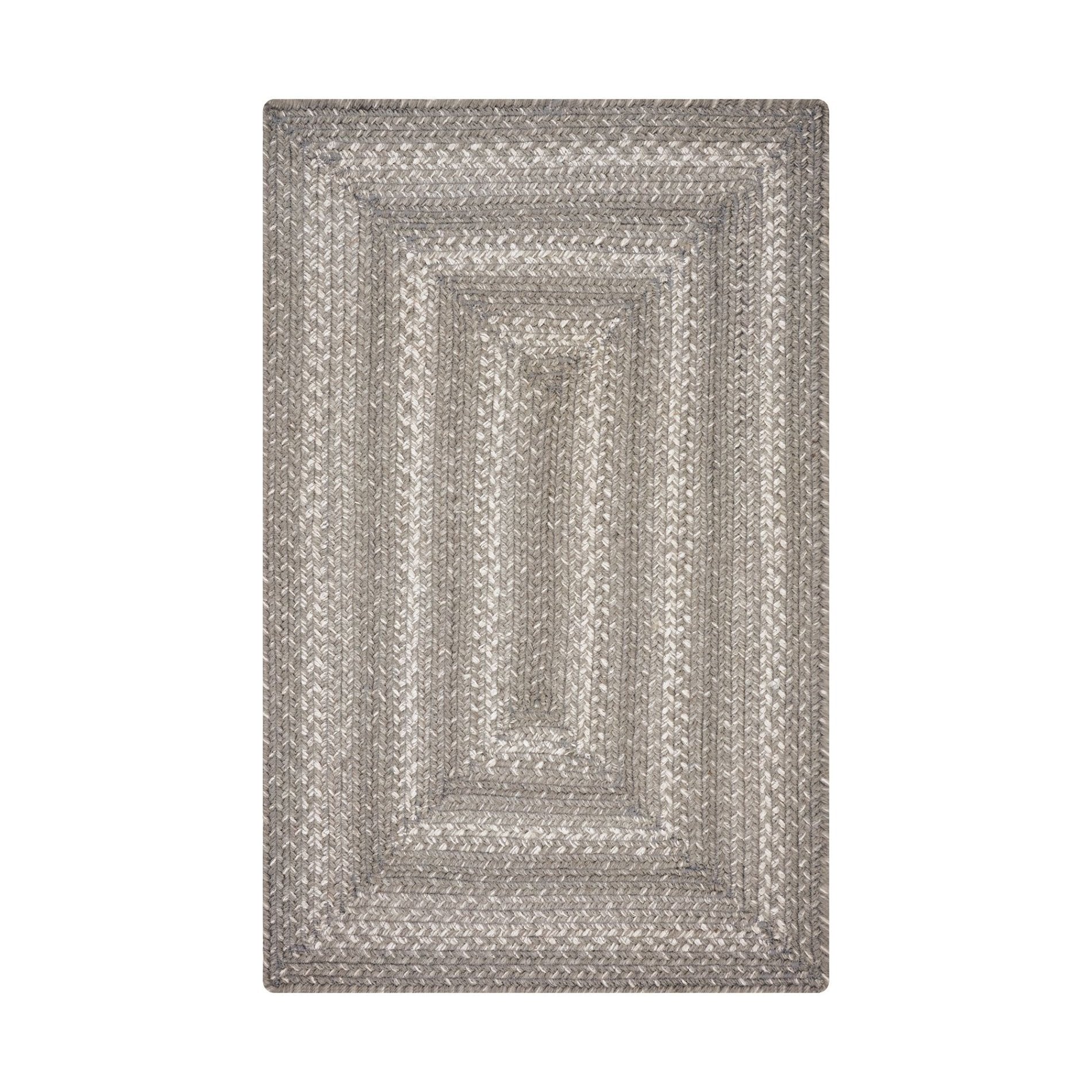 Grey Cloud Jute Braided Rectangular Rugs - Braided-Rugs.com