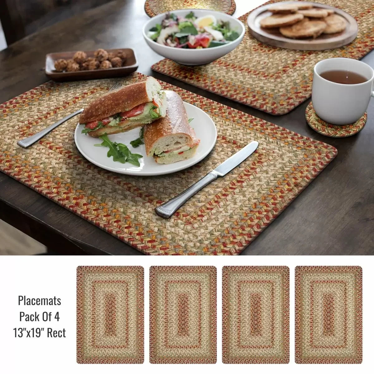 Harvest Beige Jute Braided Accessories