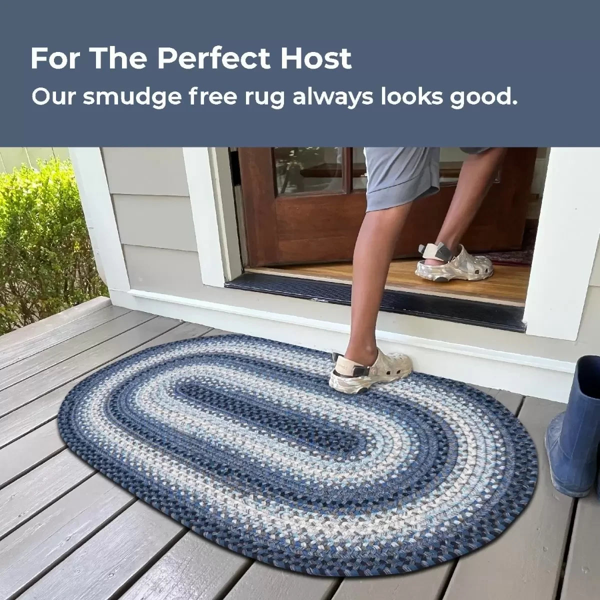 Juniper Blue Ultra Durable Braided Oval Rugs