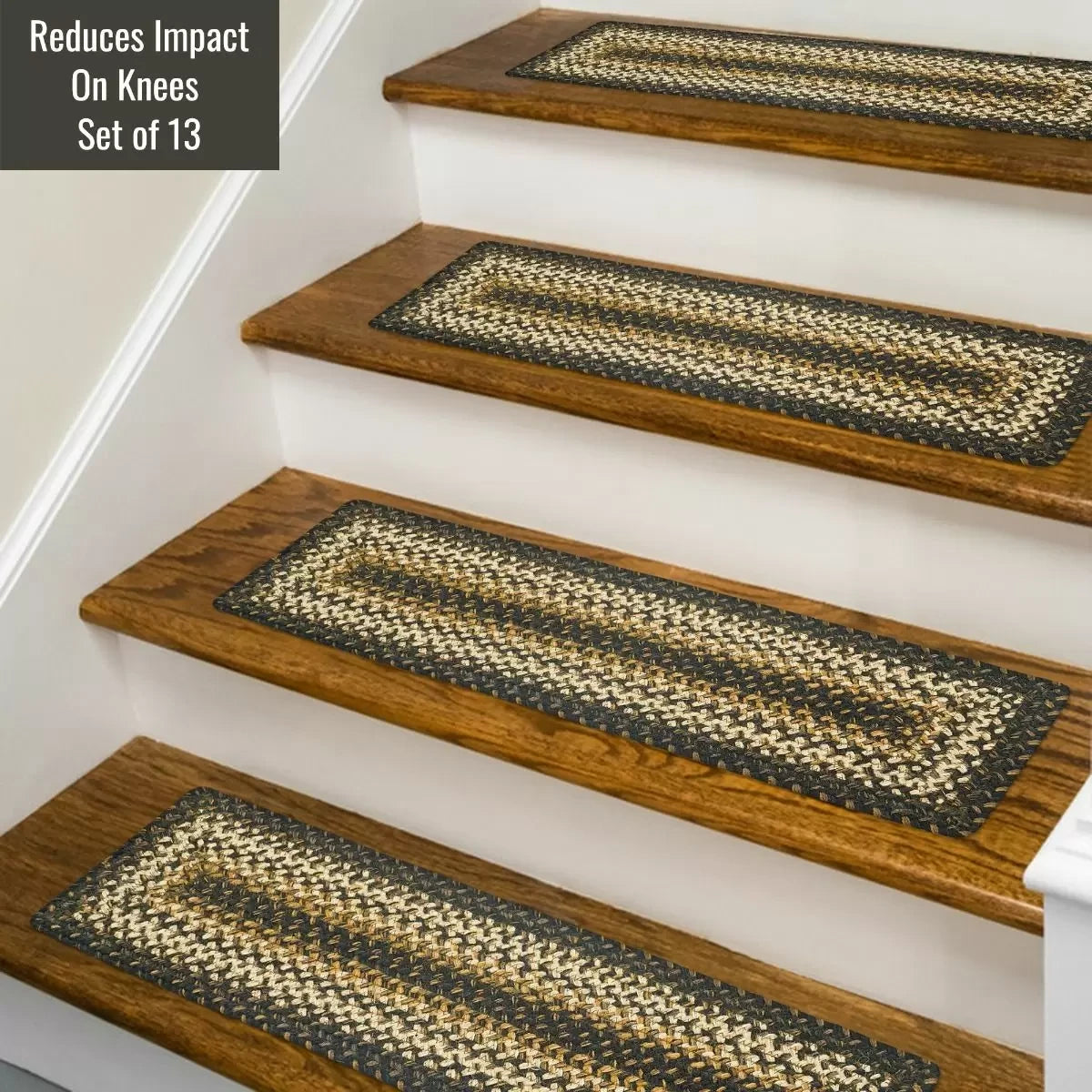 Kilimanjaro Black - Color Jute Stair Tread
