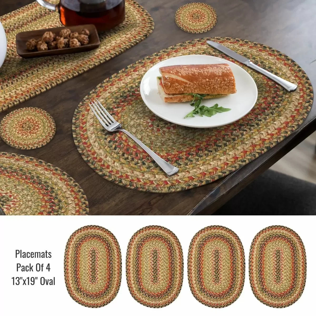 Kingston Multi Color Jute Braided Accessories