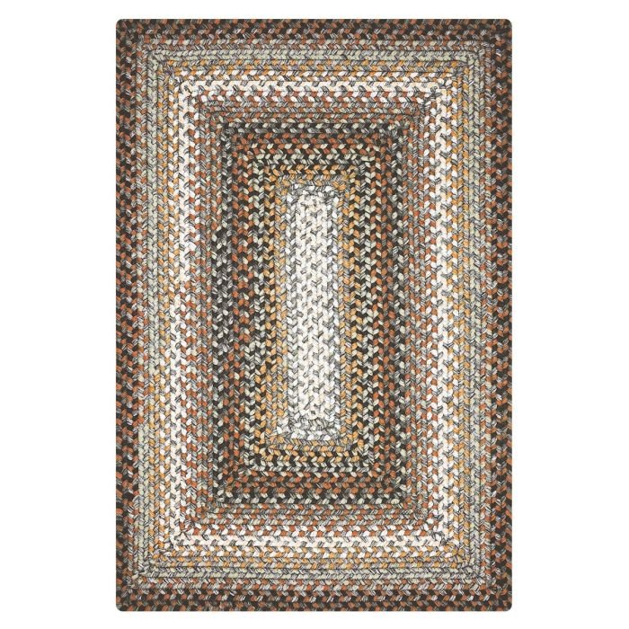 Midnight Moon Brown - Grey Ultra Durable Braided Rectangular Rugs - Braided-Rugs.com