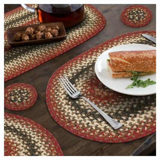 Chester Red - White Jute Braided Accessories