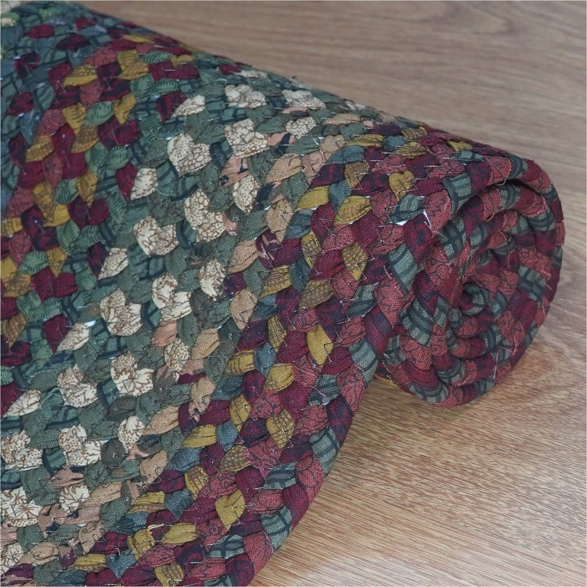 Neverland Multi Color Cotton Braided Oval Rugs