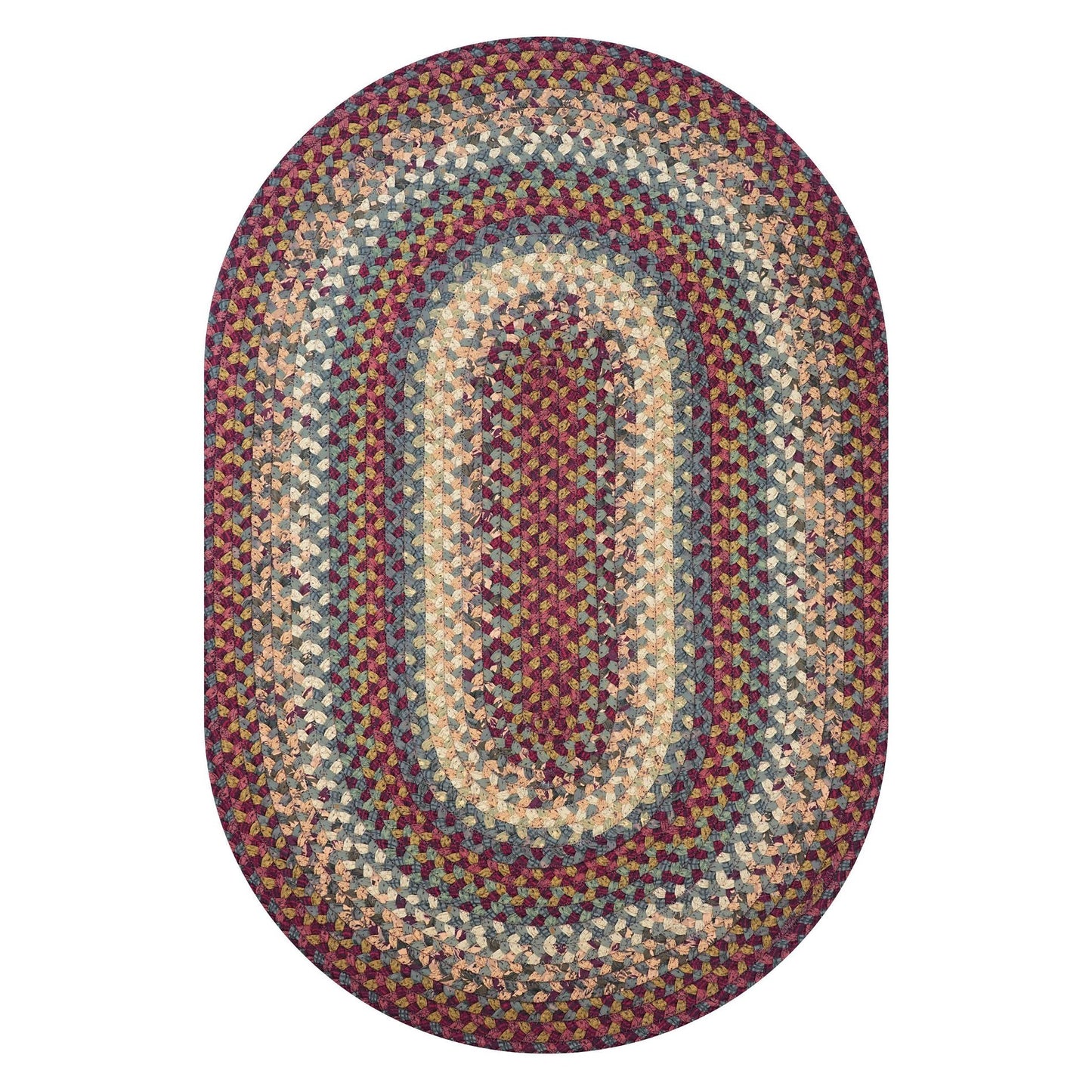 Neverland Multi Color Cotton Braided Oval Rugs - Braided-Rugs.com