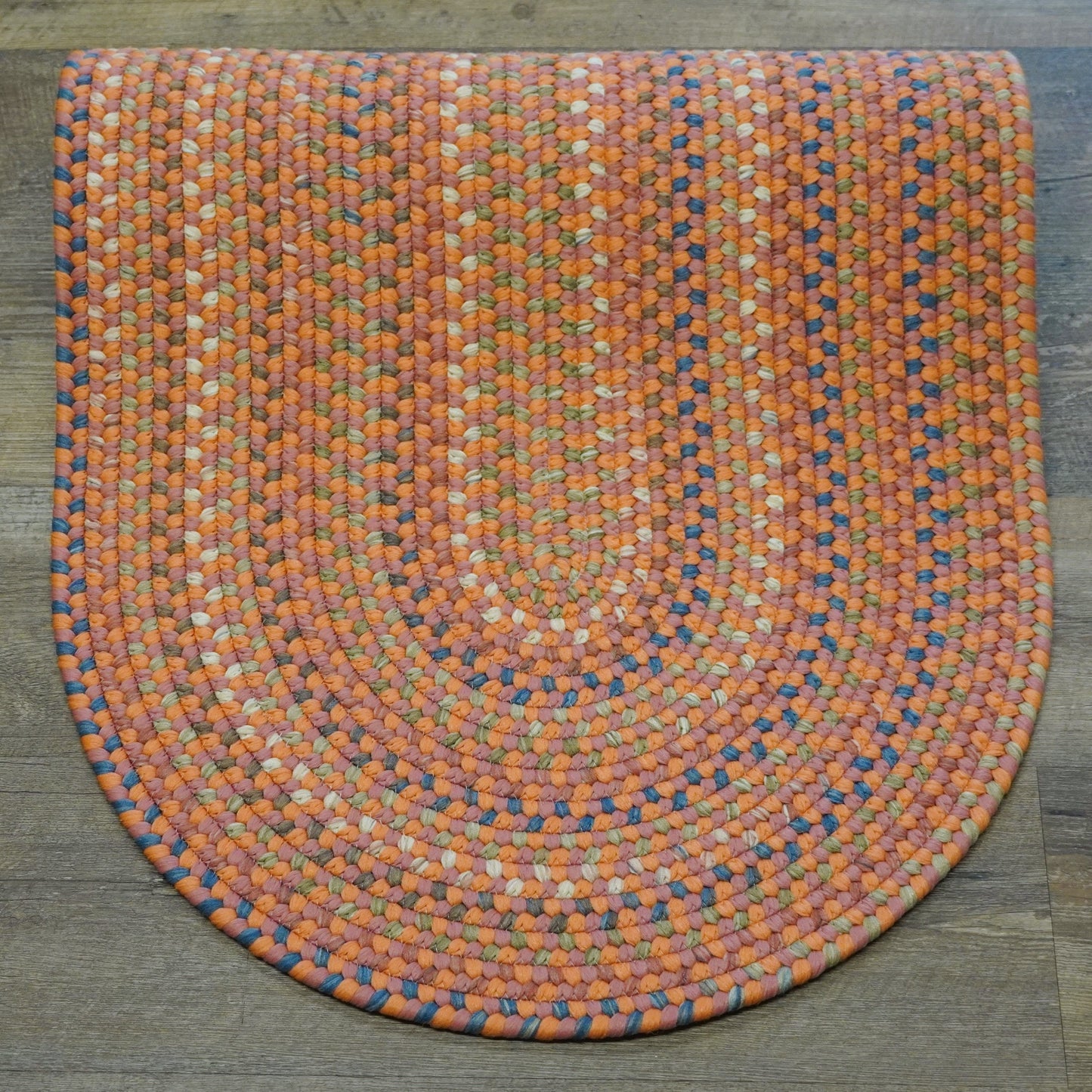 Colgate Braided Multi Rusted Red Indoor Runner Modern Farmhouse Rug