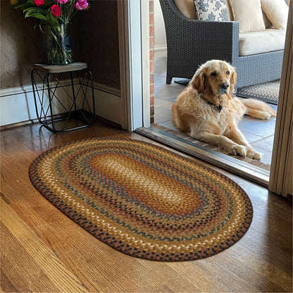 Peppercorn Multi Color Cotton Braided Oval Rugs