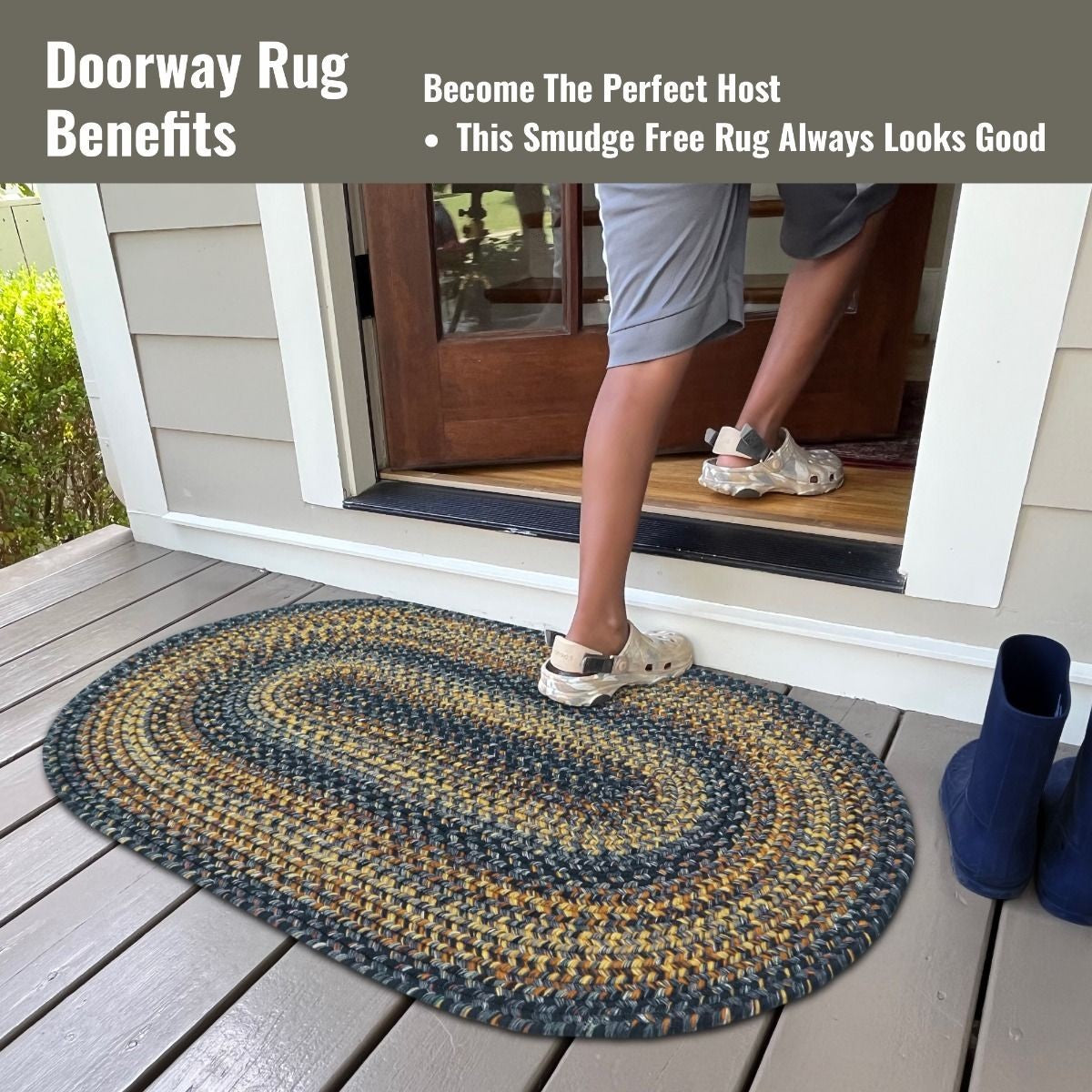 Black Forest Outdoor Braided Oval Rugs