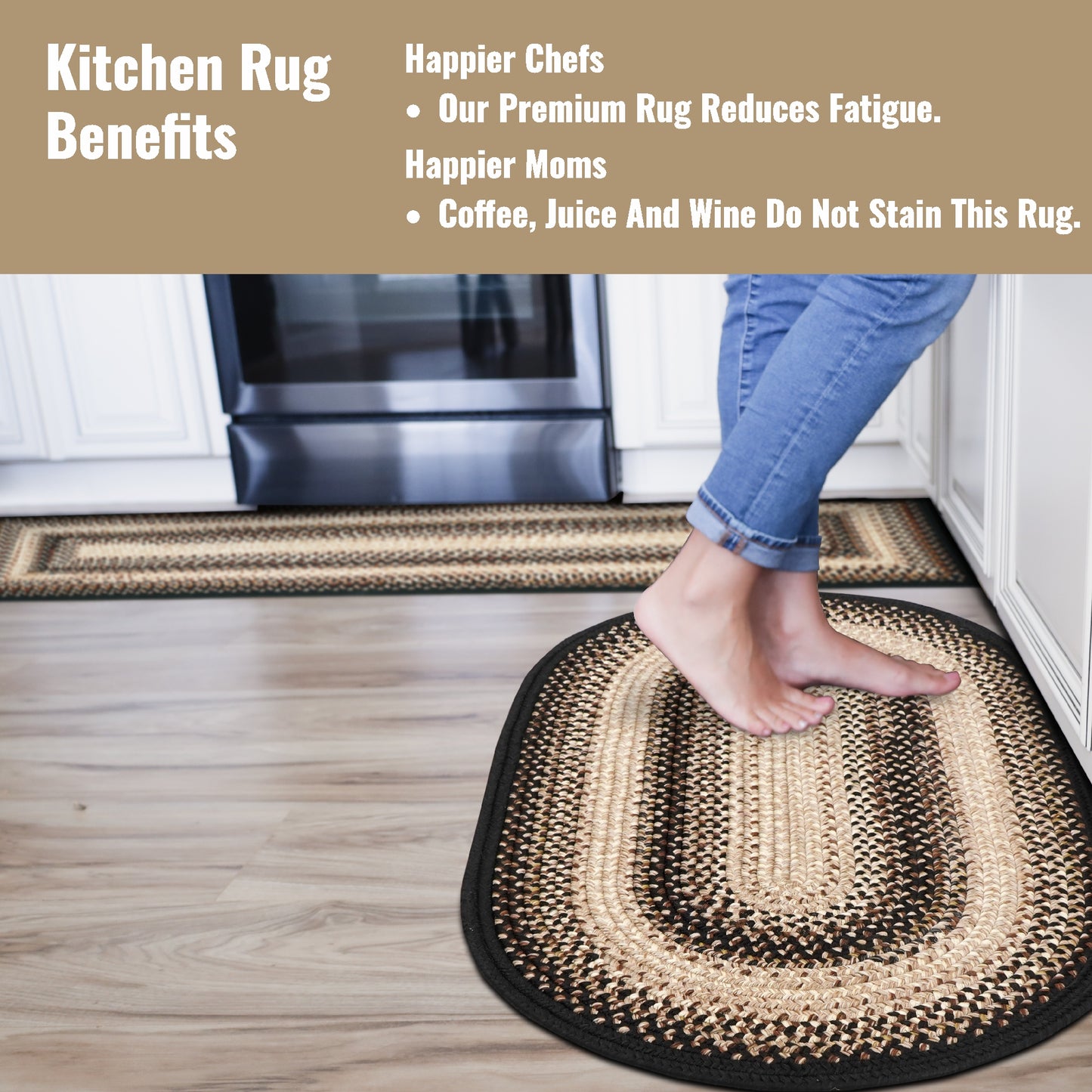 Black Mist Outdoor Braided Oval Rugs - Braided-Rugs.com