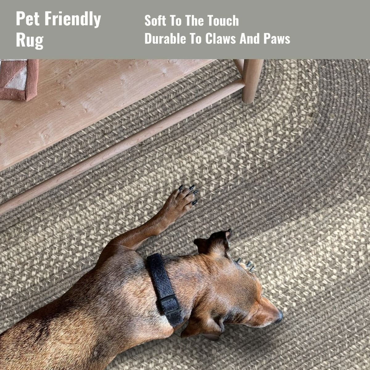 Grey Cloud Jute Oval Braided Rugs - Braided-Rugs.com
