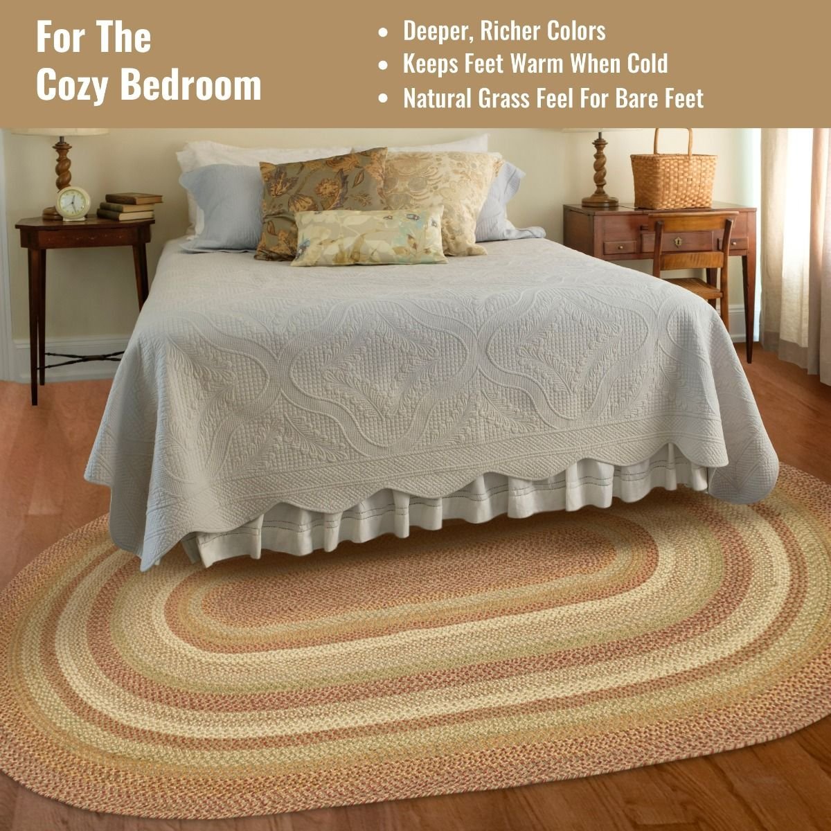 Harvest Brown Jute Oval Braided Rugs - Braided-Rugs.com