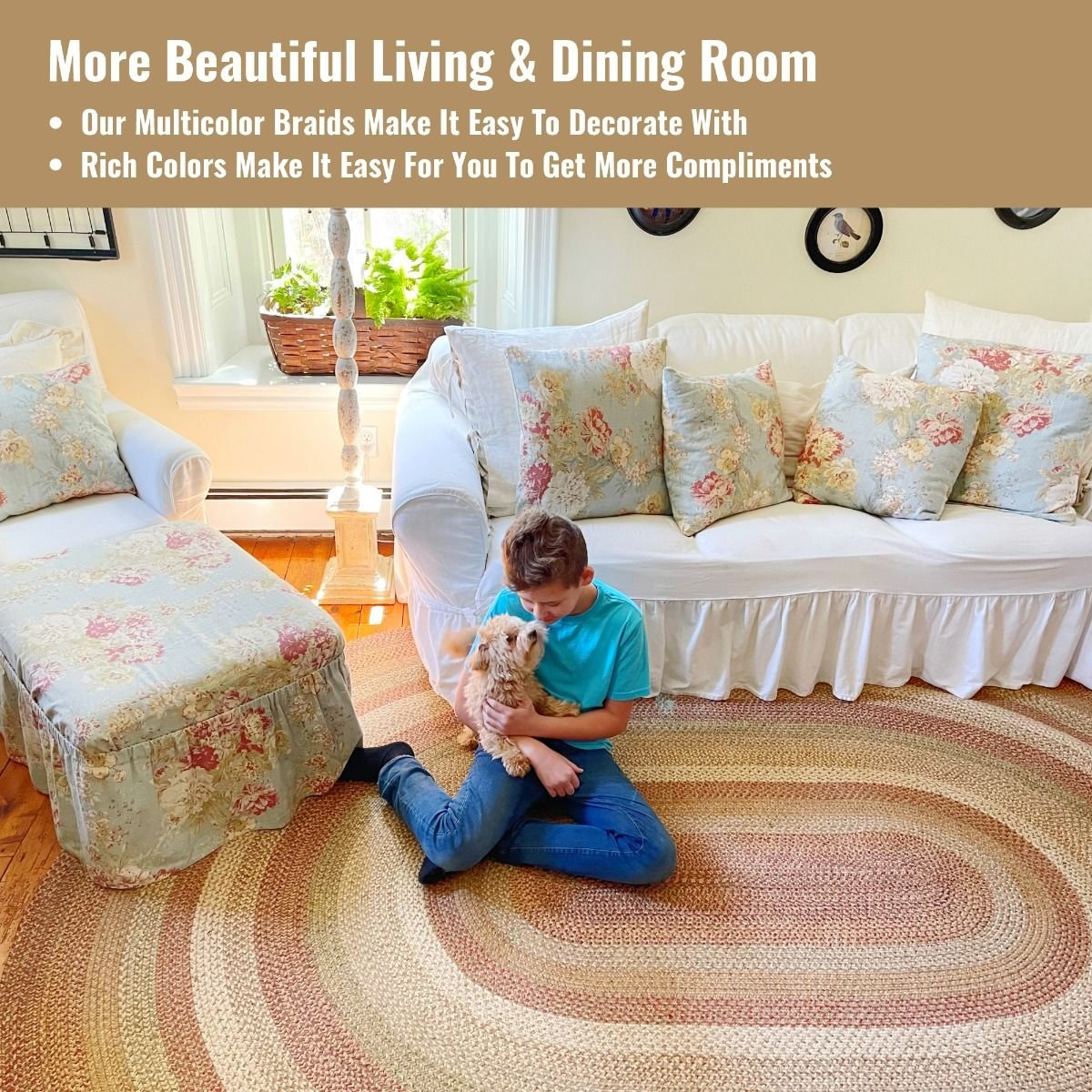 Harvest Brown Jute Oval Braided Rugs - Braided-Rugs.com