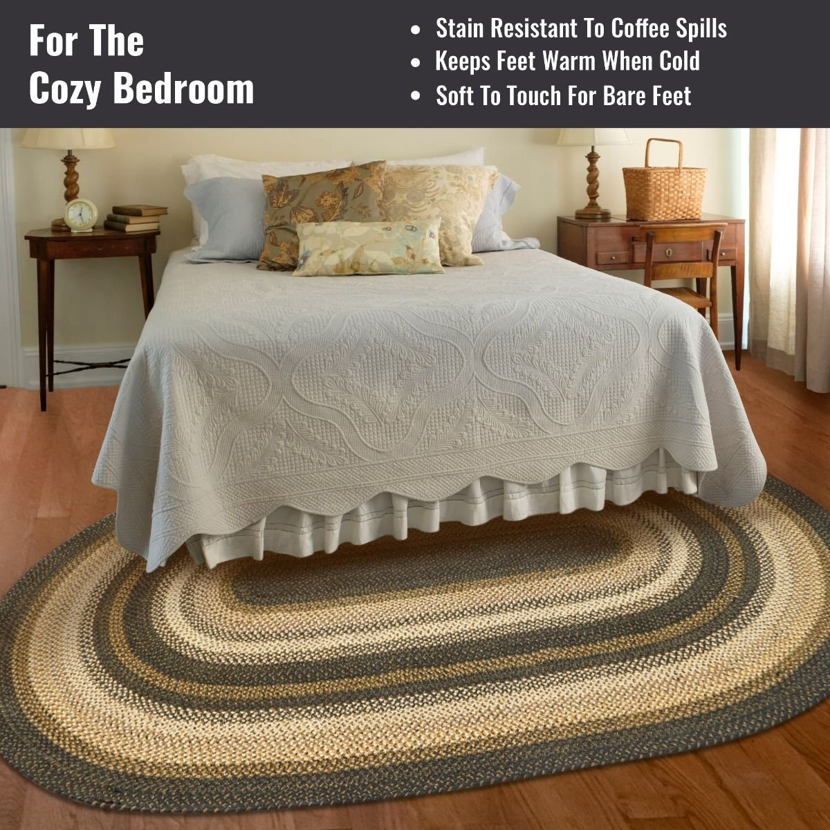 Kilimanjaro Black - Cream Jute Oval Braided Rugs - Braided-Rugs.com