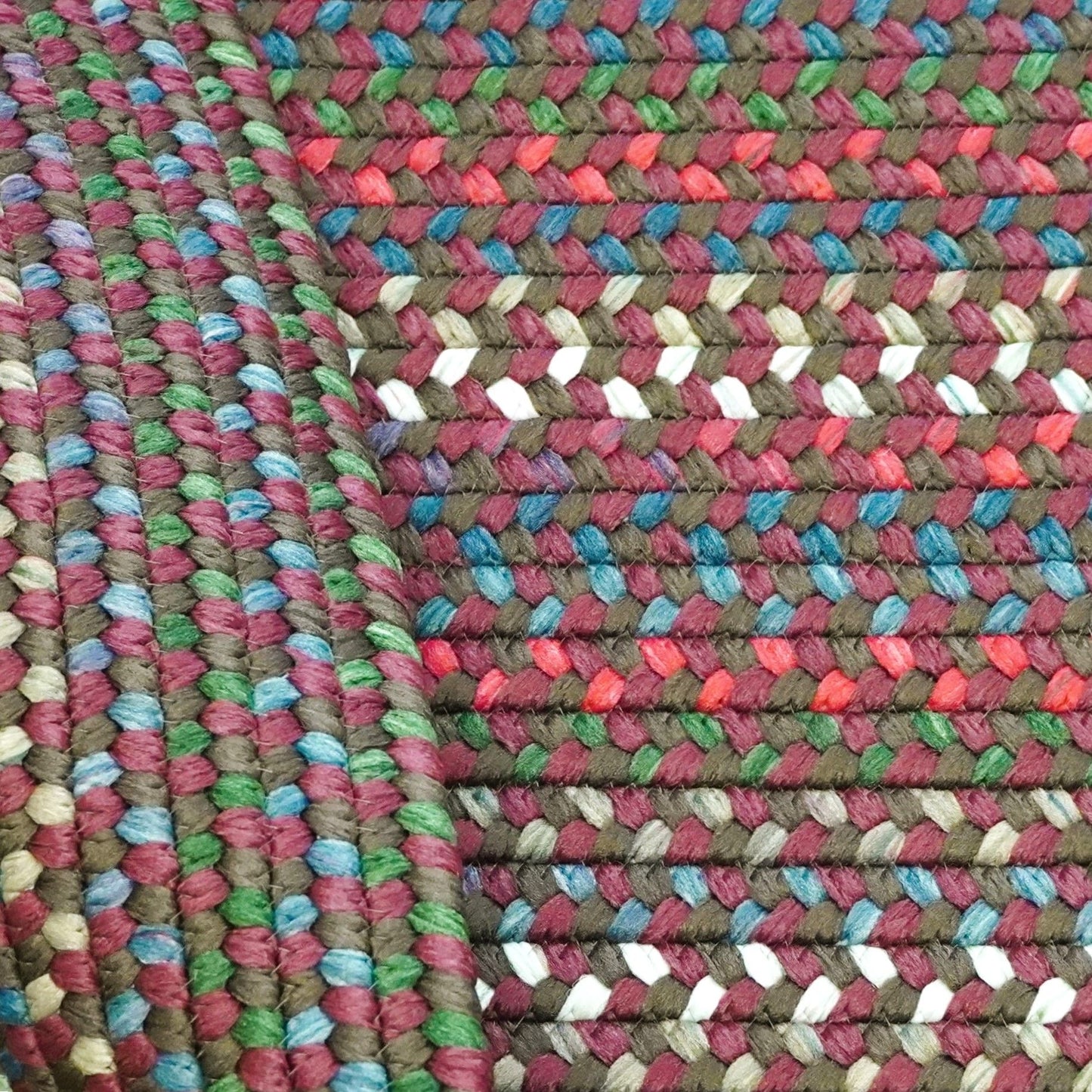 Heartsfield Braid Brickyard Multi Indoor Modern Farmhouse Rug