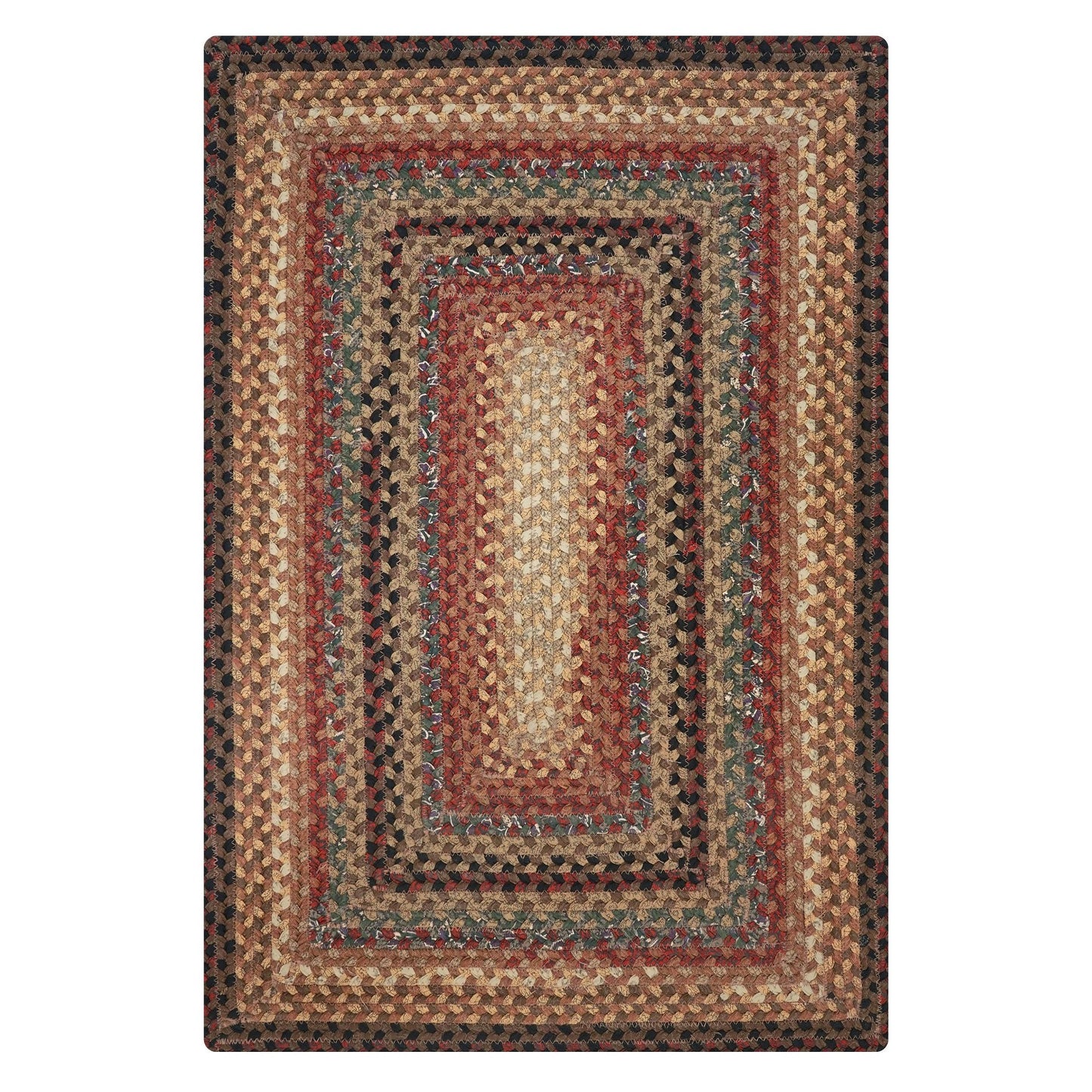 Peppercorn Multi Color Cotton Braided Rectangular Rugs - Braided-Rugs.com