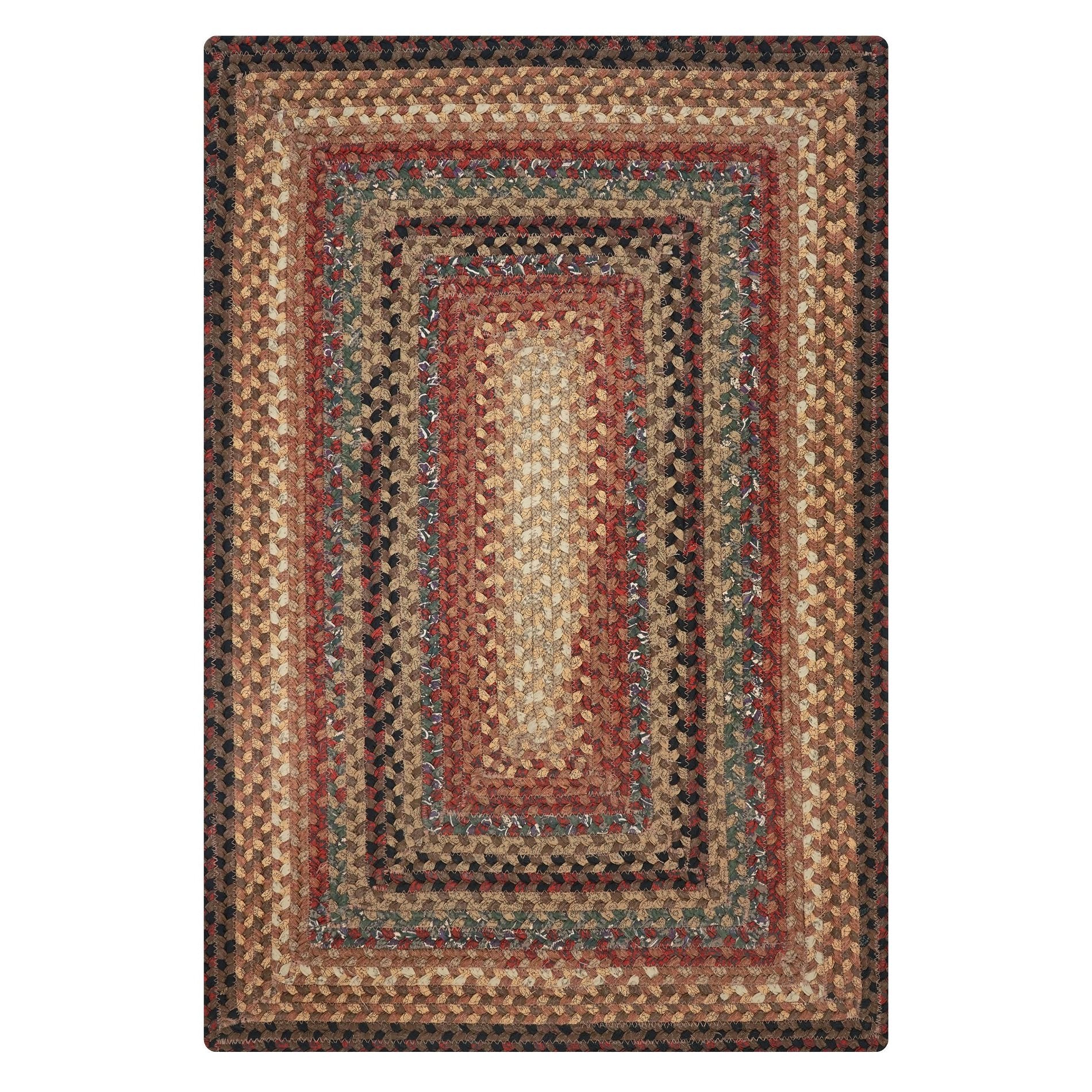Peppercorn Multi Color Cotton Braided Rectangular Rugs - Braided-Rugs.com