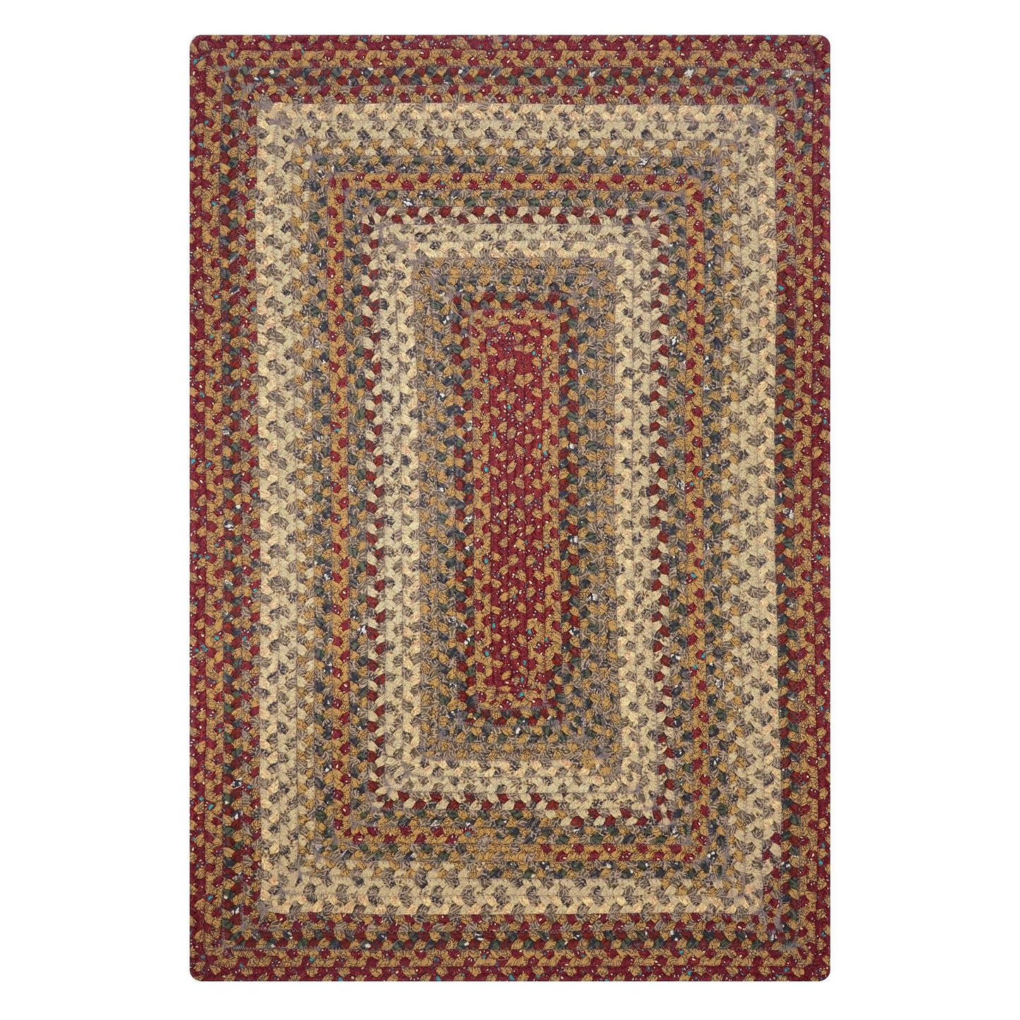 Pumpkin Pie Multi Color Cotton Braided Rectangular Rugs - Braided-Rugs.com