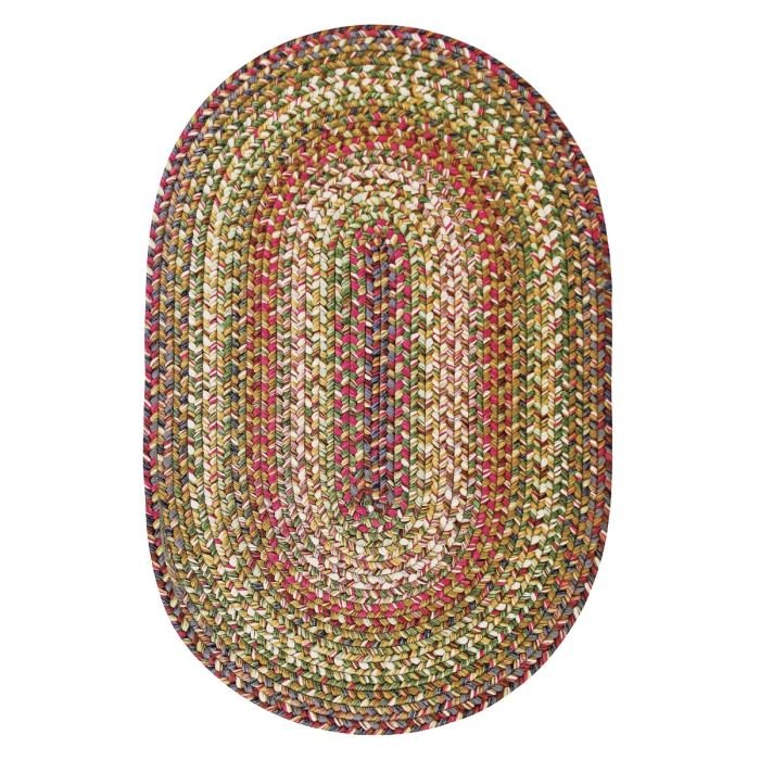 Rainforest Multi Color Ultra Durable Braided Oval Rugs - Braided-Rugs.com