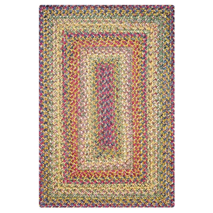Rainforest Multi Color Ultra Durable Braided Rectangular Rugs - Braided-Rugs.com
