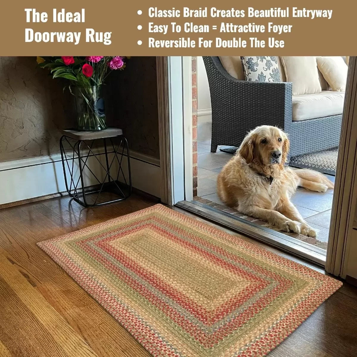 Azalea Multi Color Jute Rectangular Braided Rugs