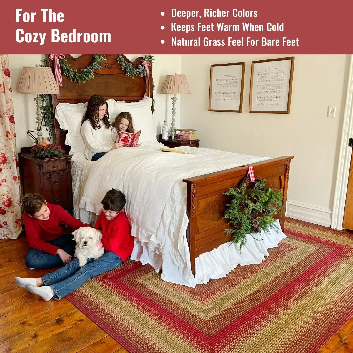 Cider Barn Red Jute Braided Rectangular Rugs