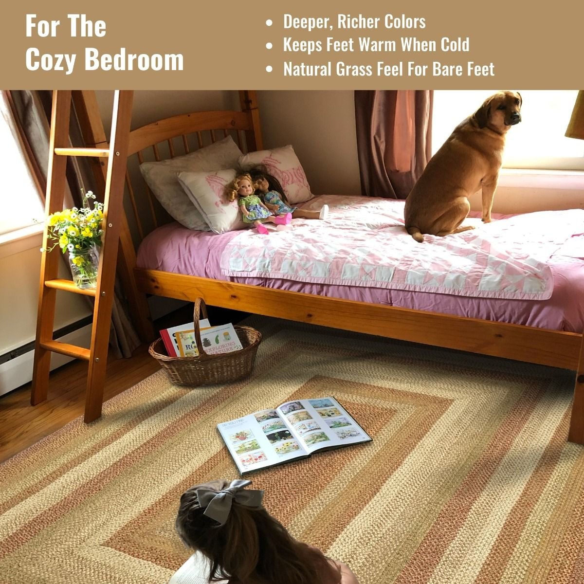 Harvest Brown Jute Oval Rectangular Braided Rugs - Braided-Rugs.com