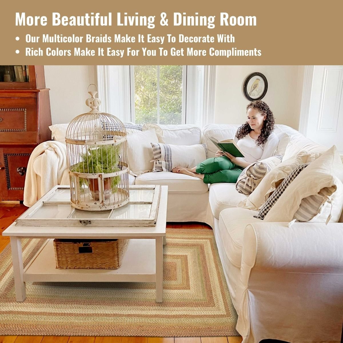 Harvest Brown Jute Oval Rectangular Braided Rugs - Braided-Rugs.com