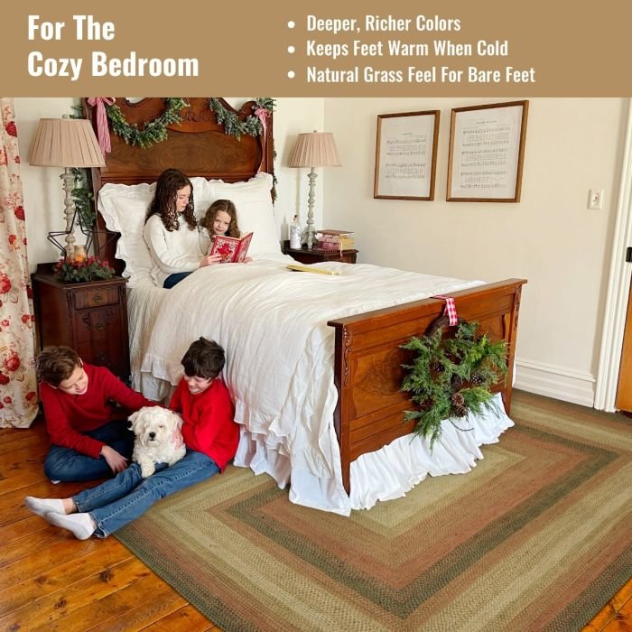 Russett Brown - Beige - Red Rectangular Jute Braided Rugs - Braided-Rugs.com