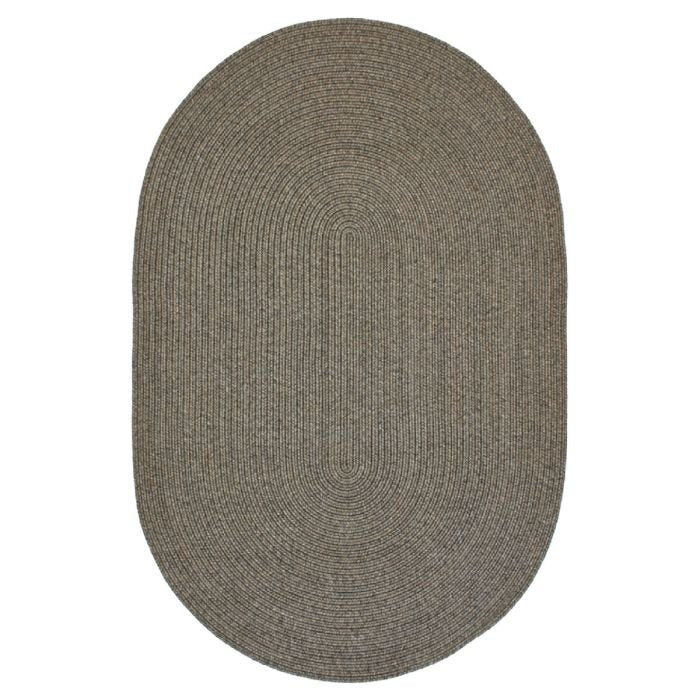 Smoke Grey Ultra Durable Braided Oval Rugs - Braided-Rugs.com