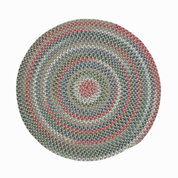 Heartsfield Braid Toasted Beige Multi Indoor Round Modern Farmhouse Rug