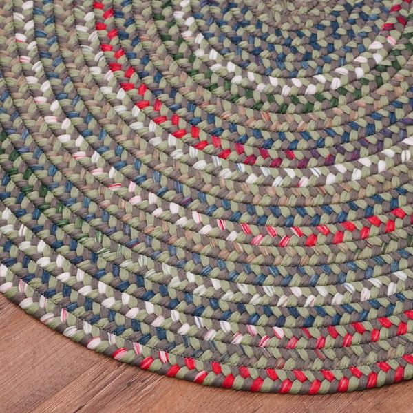 Heartsfield Braid Ash Moss Multi Indoor Round Modern Farmhouse Rug