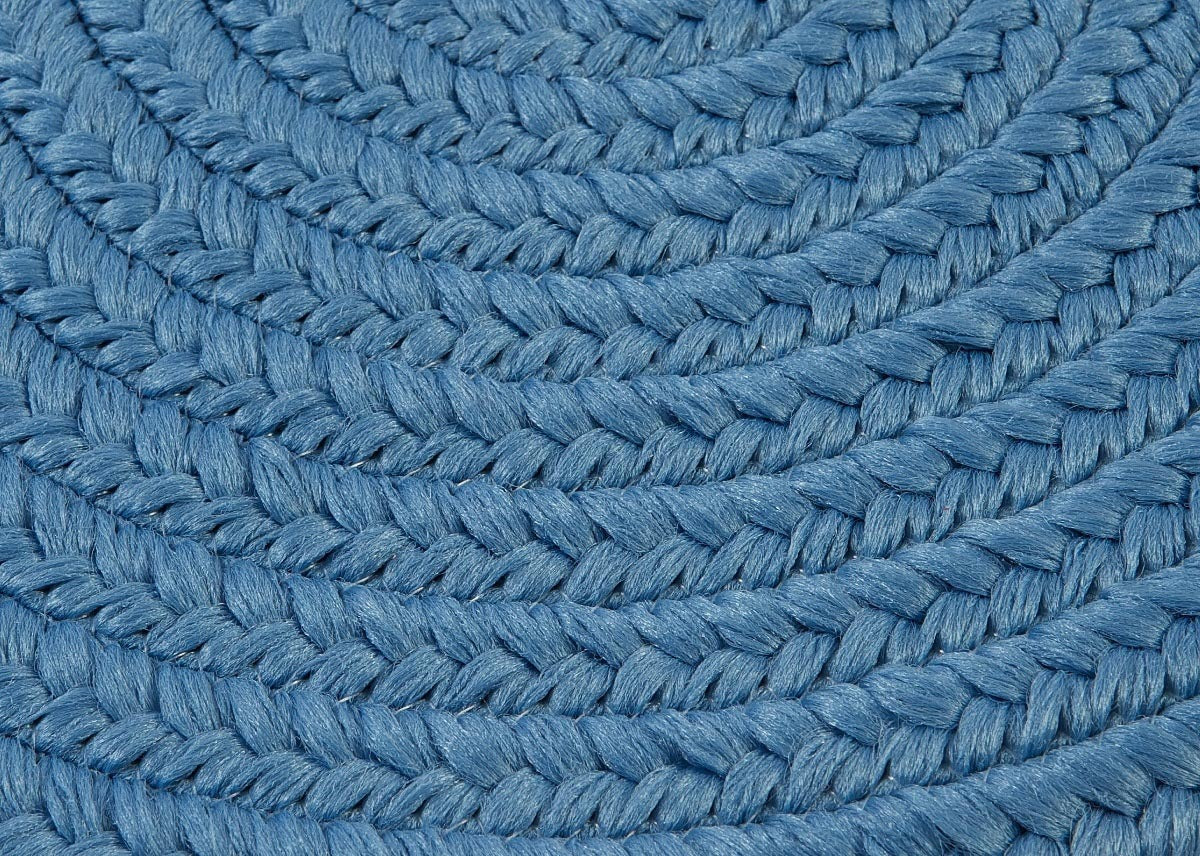 Boca Raton Blue Ice Outdoor Braided Oval Rugs