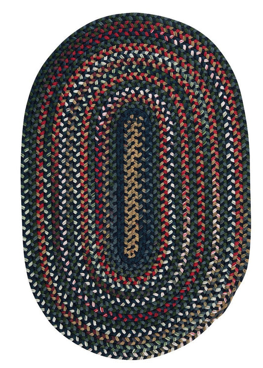 Chestnut Knoll Baltic Blue Outdoor Braided Oval Rugs